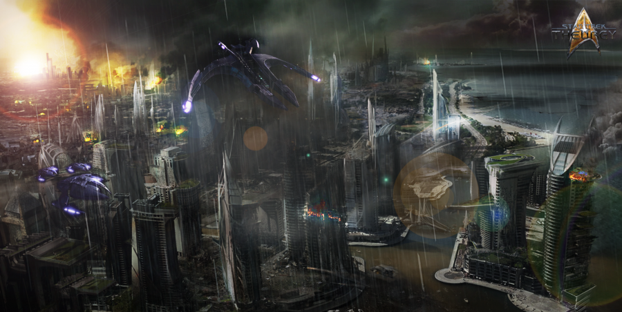 Dalaria City during the Dominion Occupation of Betazed, c.2374